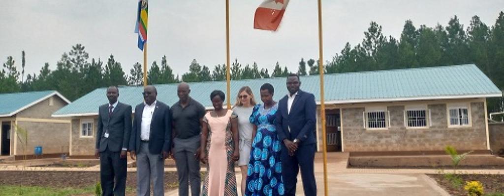 Amuru District official pose infront of the office of the RDC building at Amuru District headquarters on Wednesday