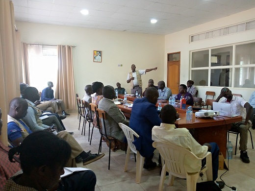 DPO Amuru making presentation to Gulu team